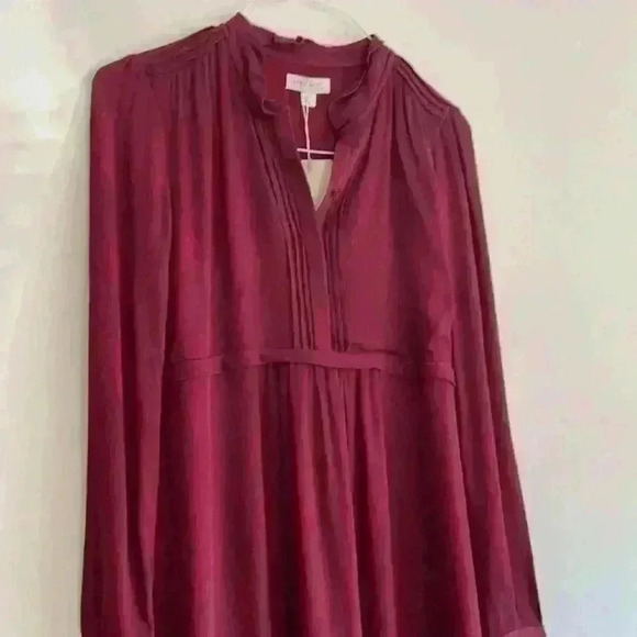 See U Soon Merlot Long Sleeve Dress - Picture 2 of 10